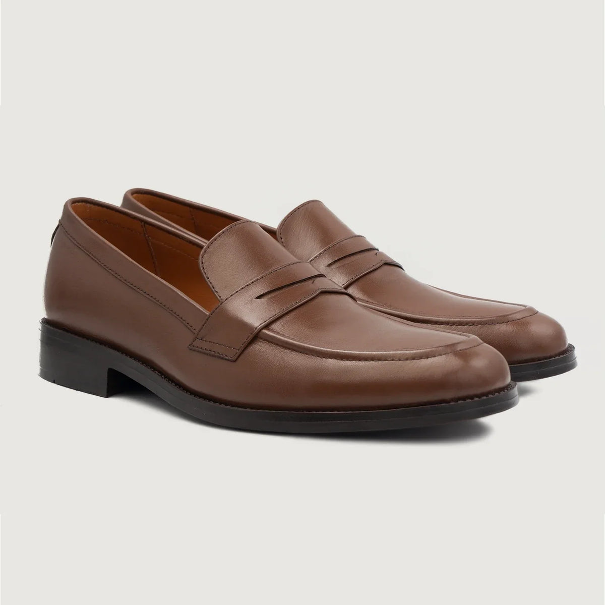 Baxton Brown Aniline Leather Loafers