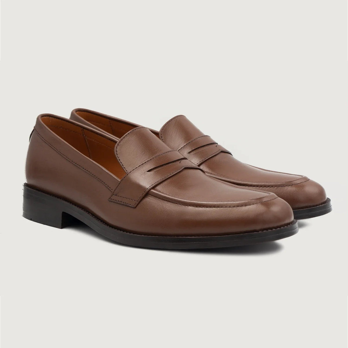 Baxton Brown Aniline Leather Loafers
