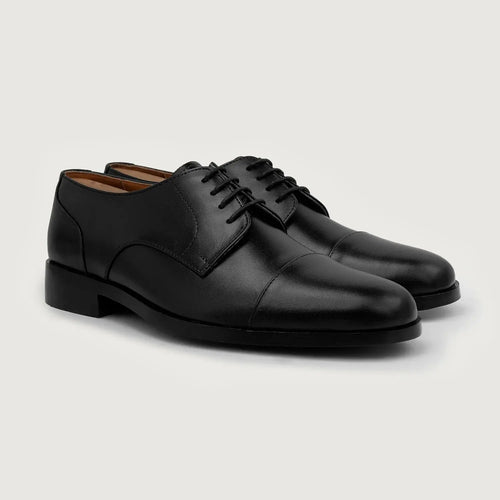 Attorney Black Full Grain Derby Shoes