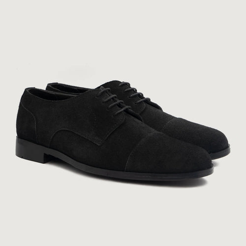 Attorney Black Suede Derby Shoes