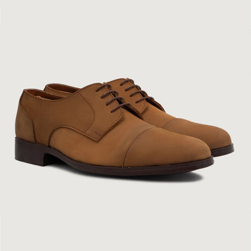 Attorney Brown Nubuck Derby Shoes