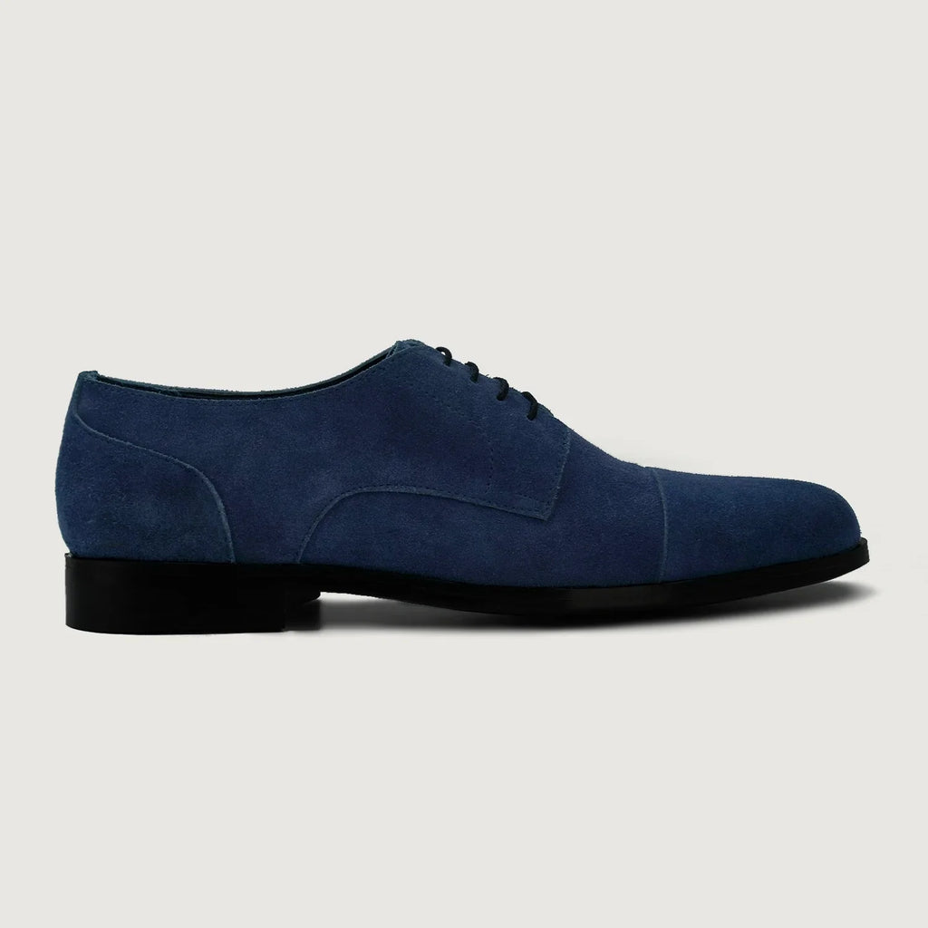 Attorney Midnight Blue Suede Derby Shoes