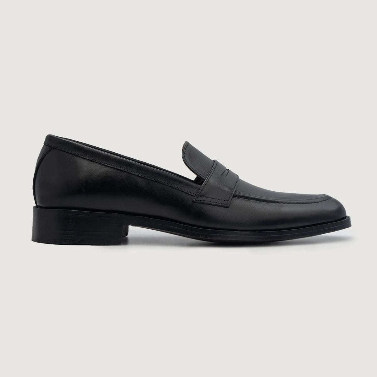 Baxton Black Aniline Leather Loafers