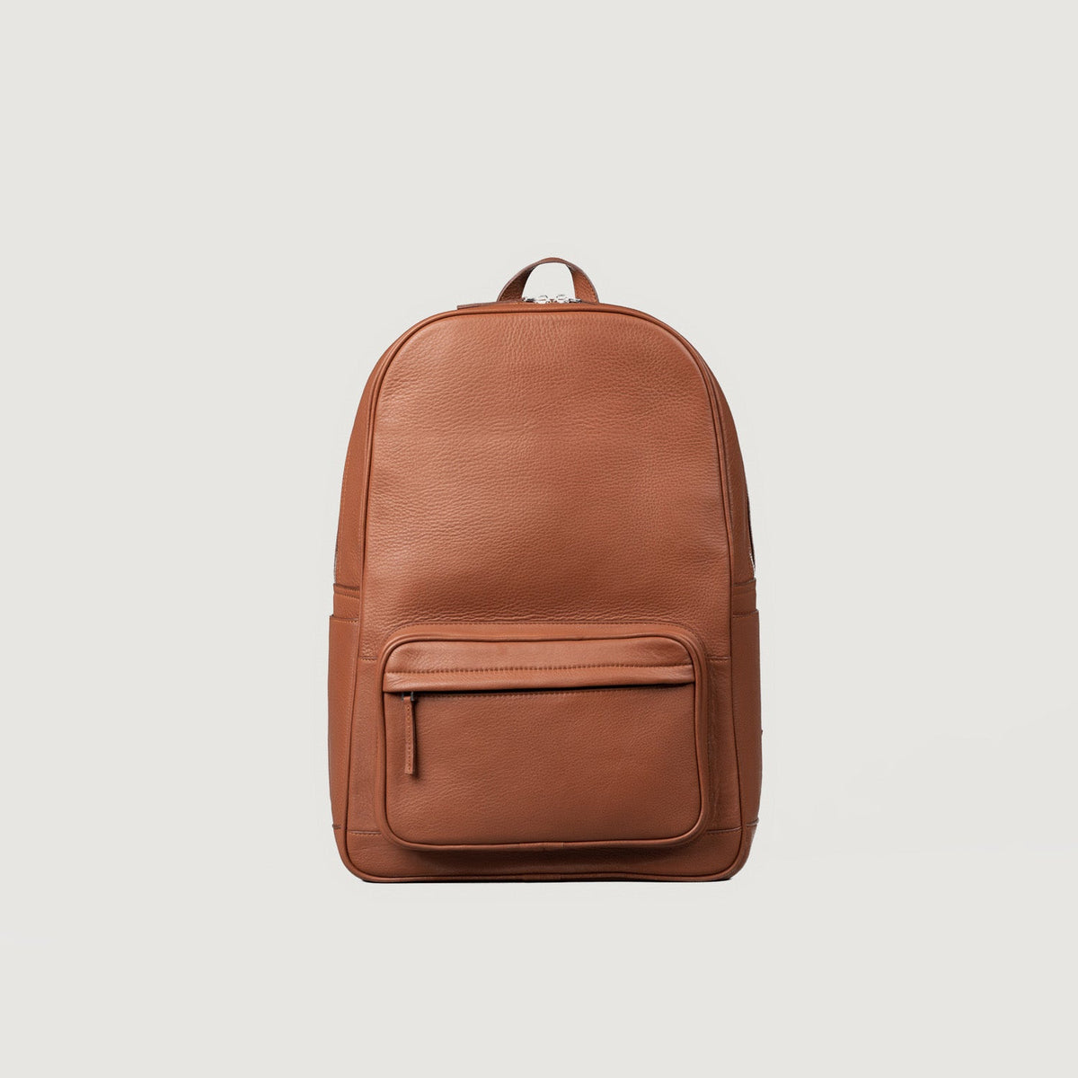 The Philos Brown Milled Leather Backpack