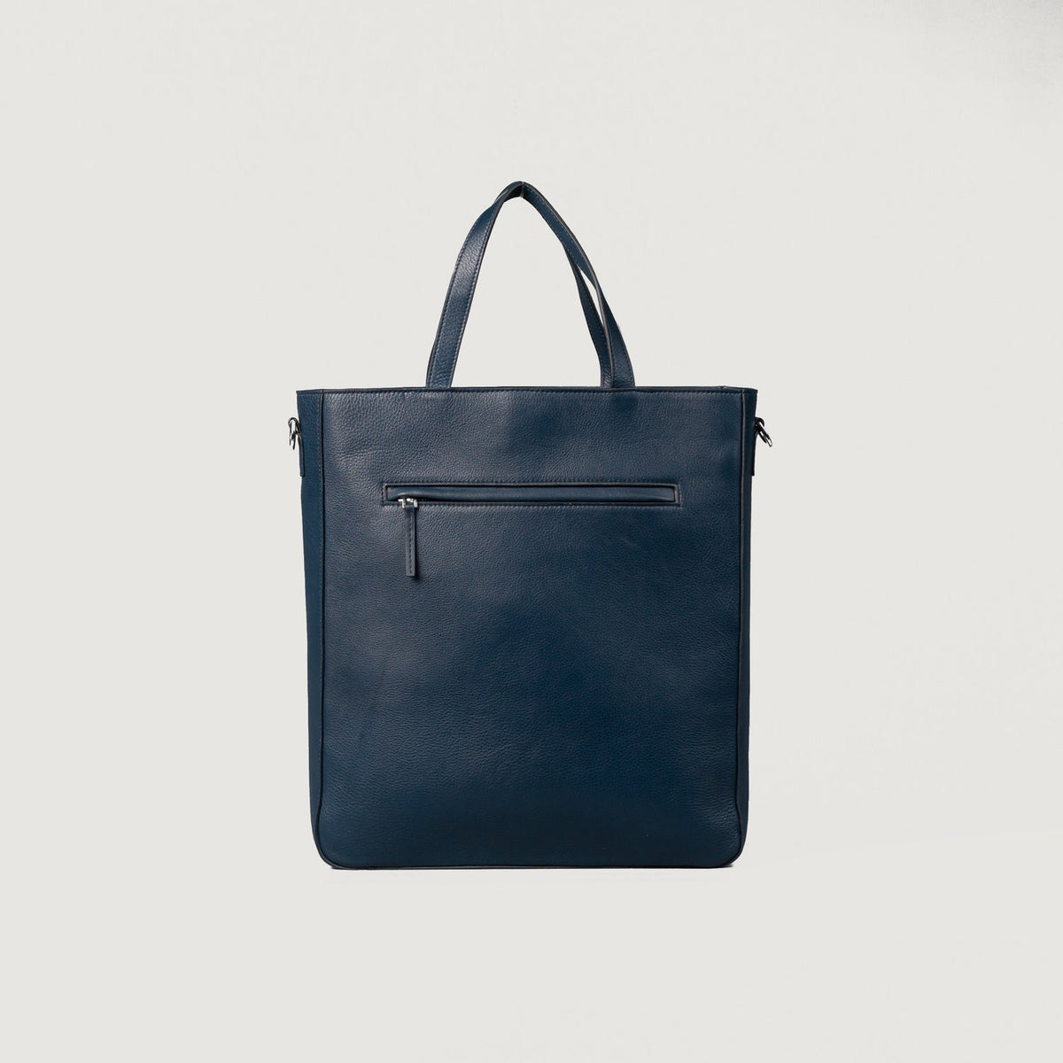 The Poet Midnight Blue Leather Tote Bag