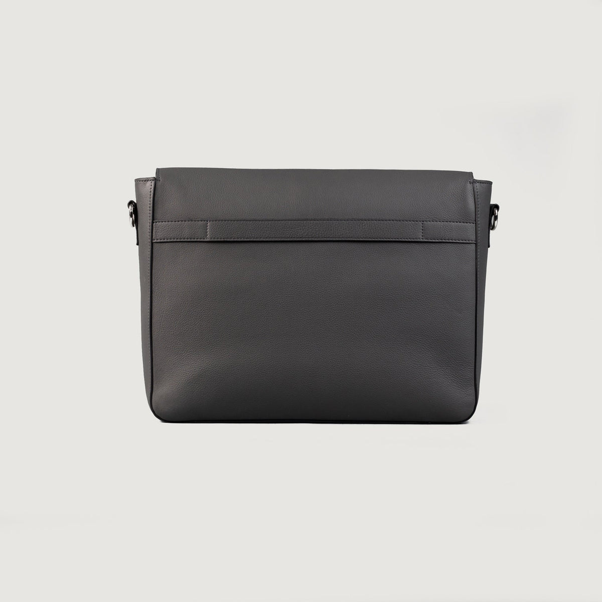 The Carismatico Grey Milled Leather Messenger Bag