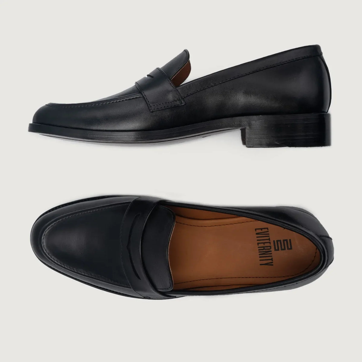 Baxton Black Aniline Leather Loafers