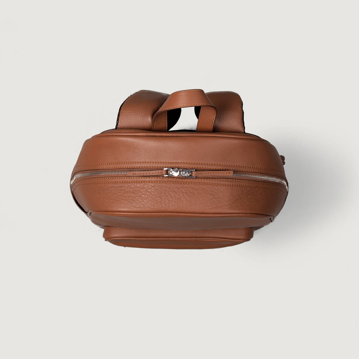 The Philos Brown Milled Leather Backpack