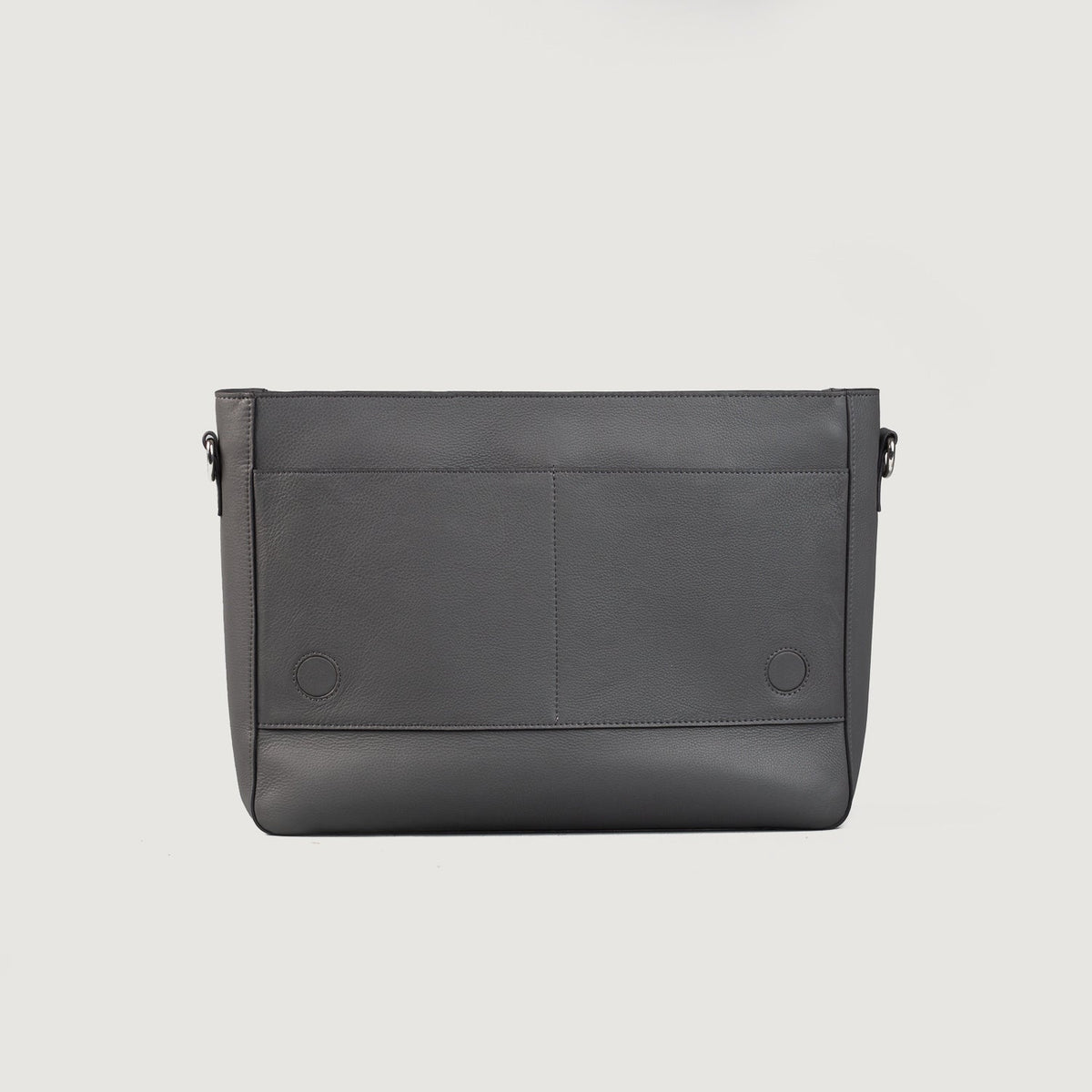 The Carismatico Grey Milled Leather Messenger Bag