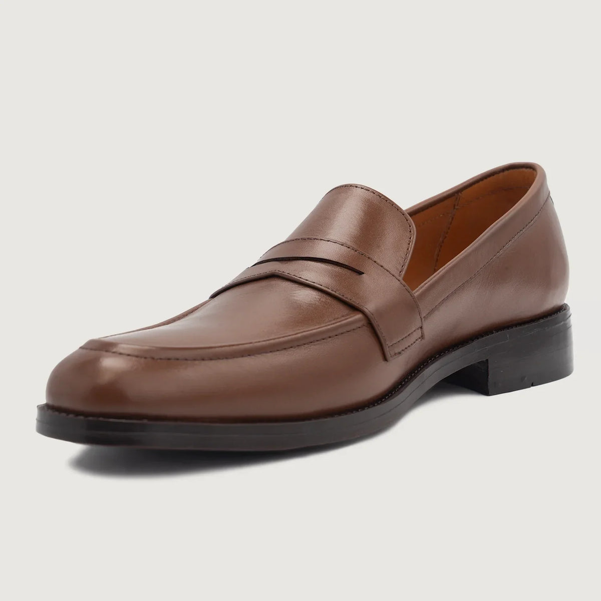 Baxton Brown Aniline Leather Loafers