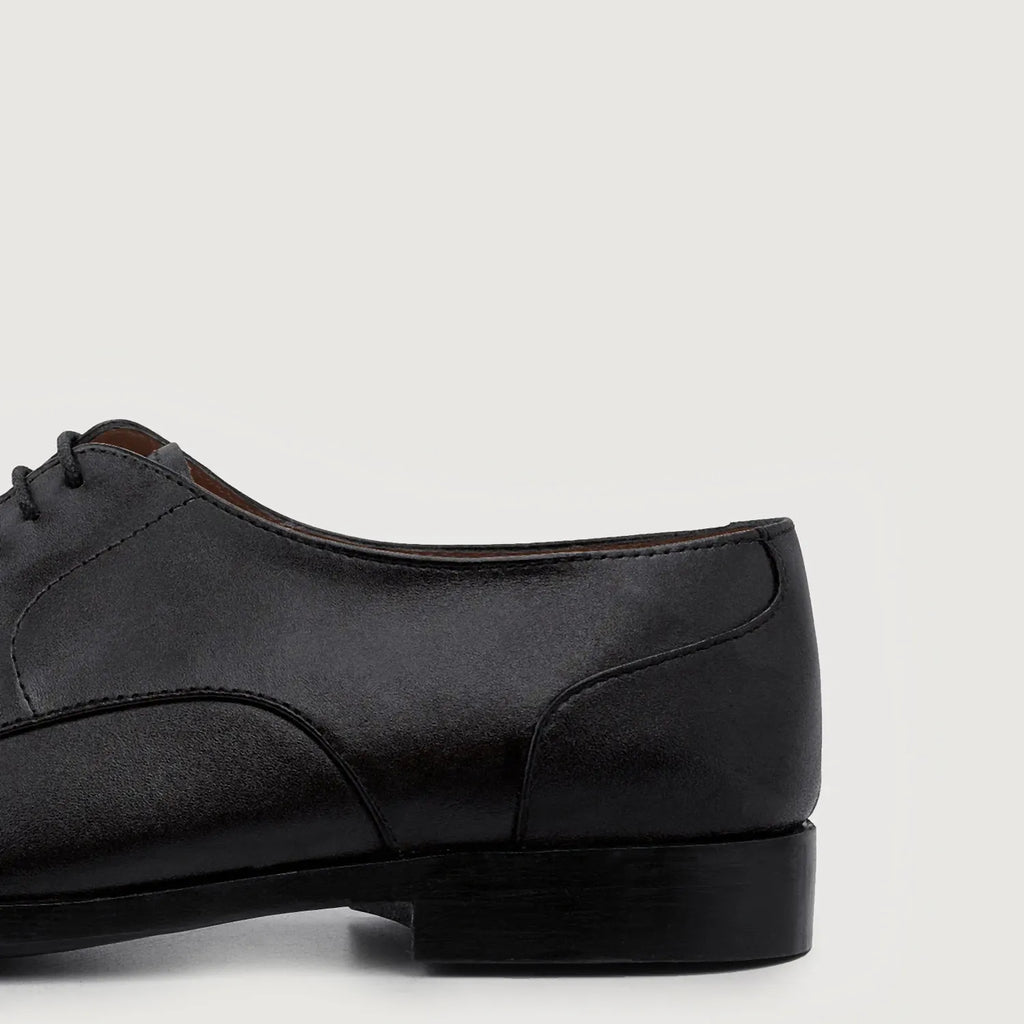 Attorney Black Full Grain Derby Shoes