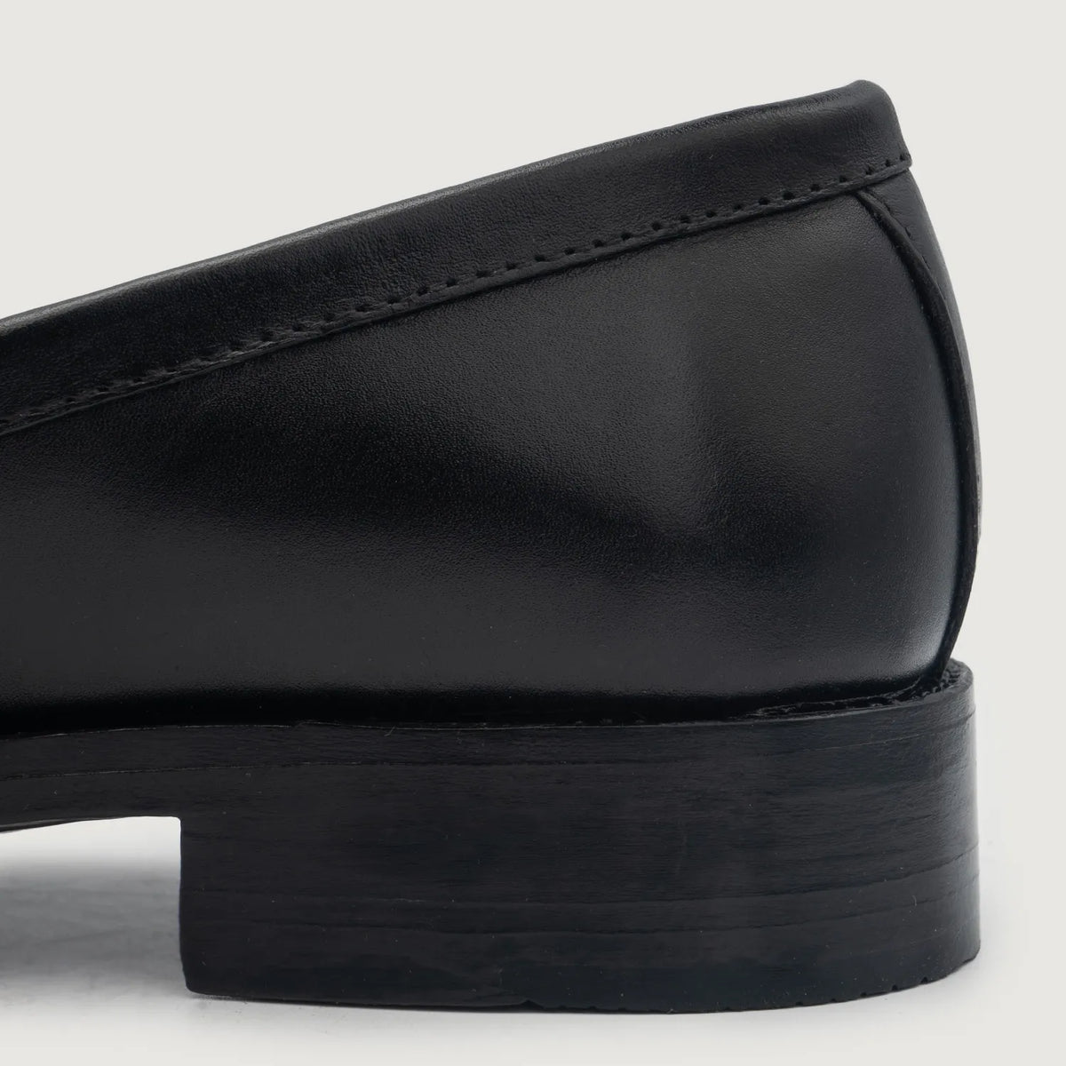 Baxton Black Aniline Leather Loafers