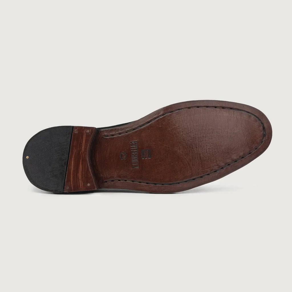 Baxton Black Aniline Leather Loafers