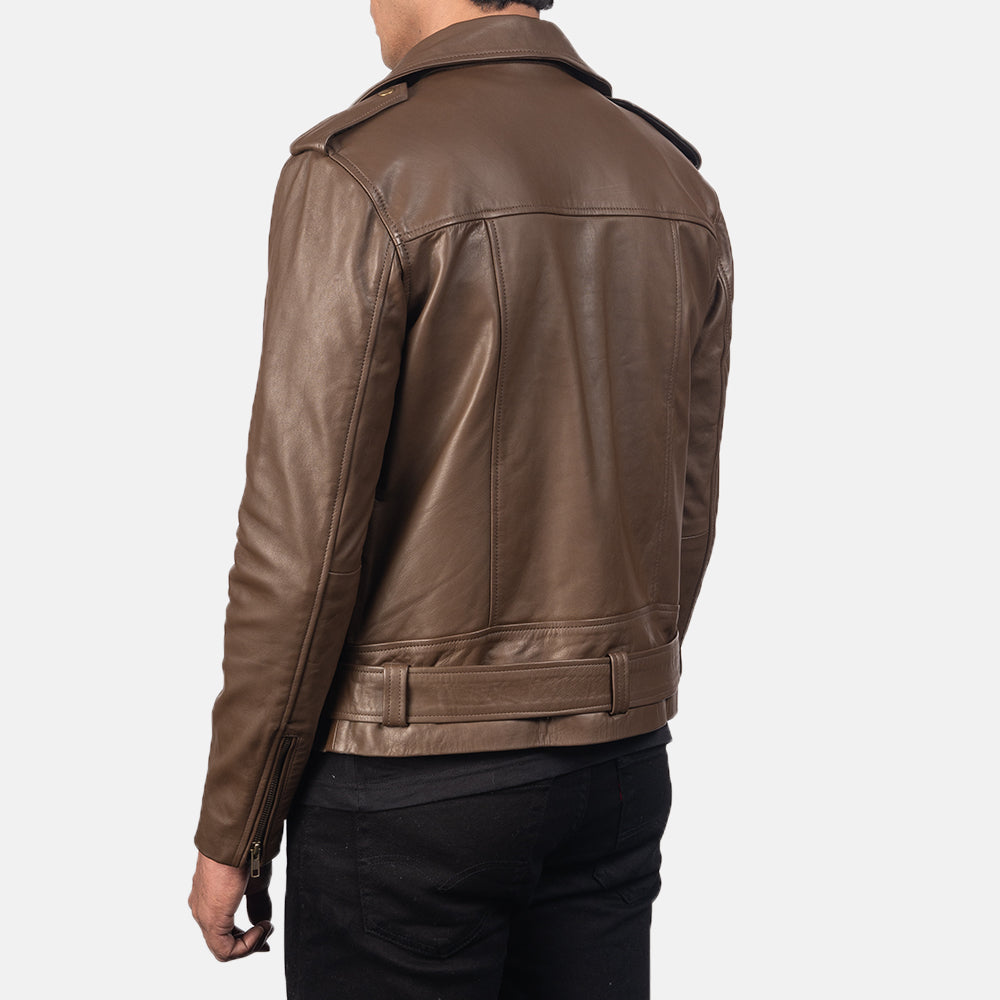 Allaric Alley Mocha Cowhide Biker Jacket