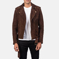 Allaric Alley Mocha Goatskin Suede Biker Jacket