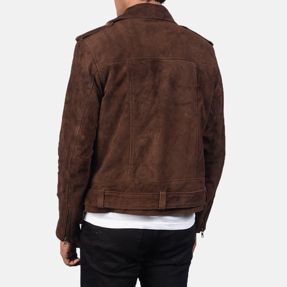 Allaric Alley Mocha Goatskin Suede Biker Jacket