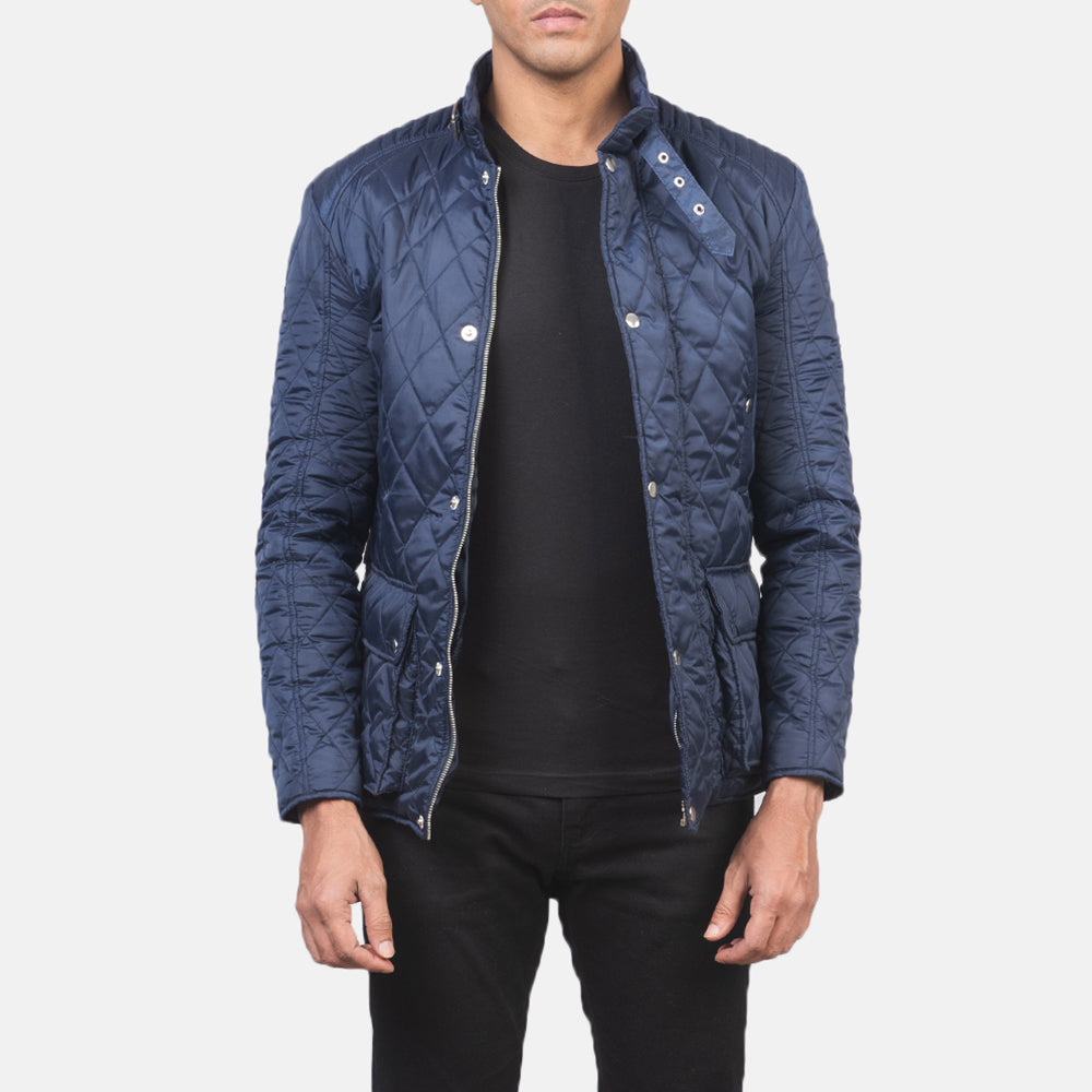 Barry Blue Quilted Windbreaker Jacket