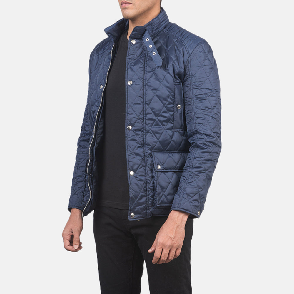 Barry Blue Quilted Windbreaker Jacket