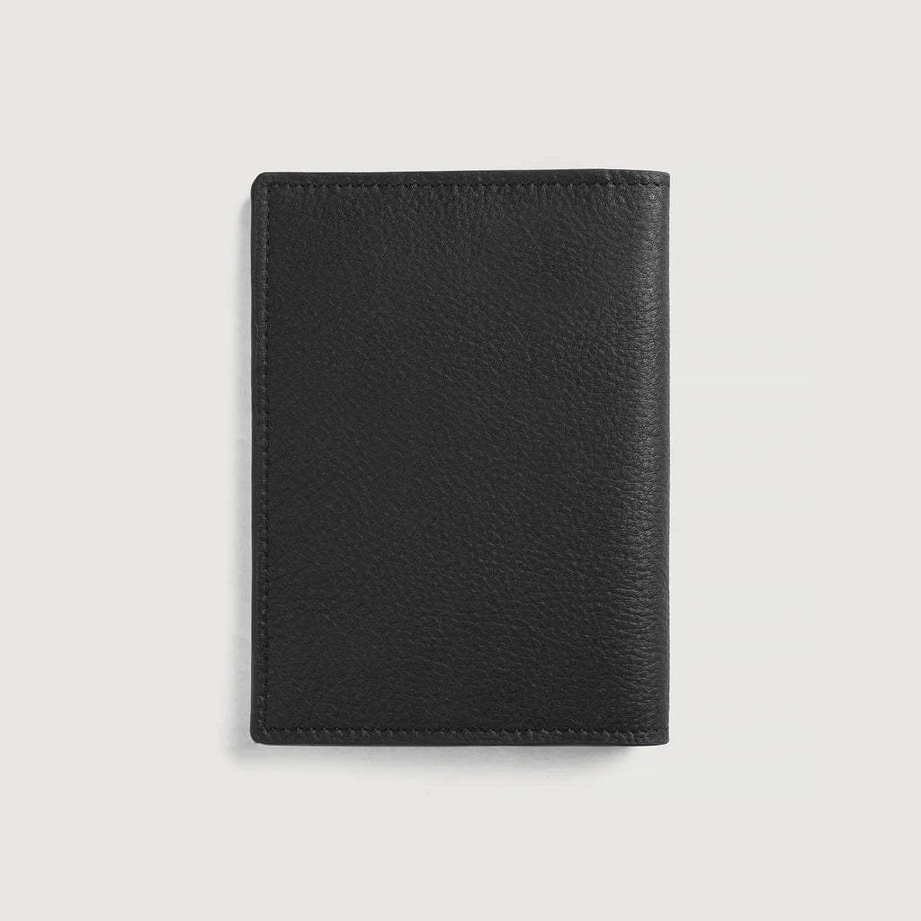 Bernardi Black Full Grain Cowhide Bi-Fold Travel Wallet