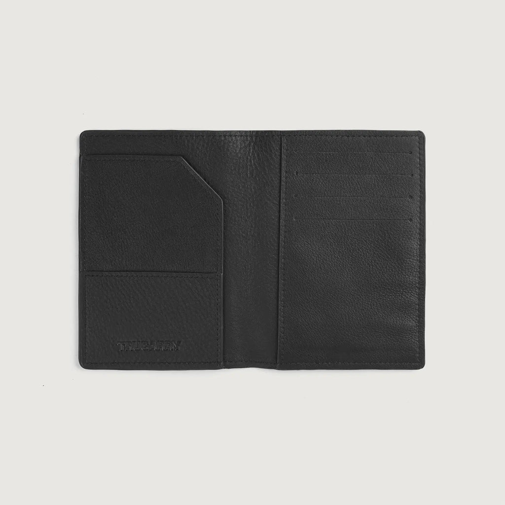 Bernardi Black Full Grain Cowhide Bi-Fold Travel Wallet