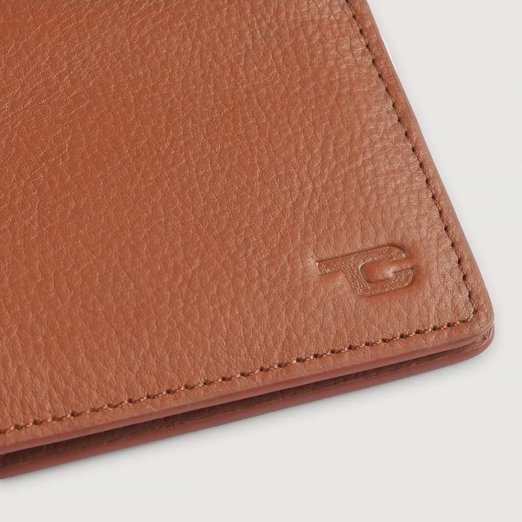 Bernardi Brown Full Grain Cowhide Bi-Fold Travel Wallet