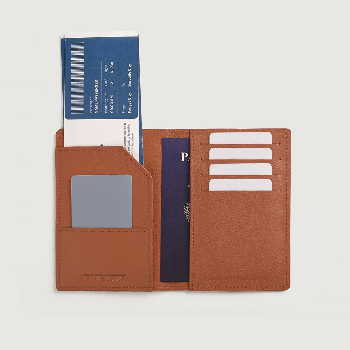 Bernardi Brown Full Grain Cowhide Bi-Fold Travel Wallet
