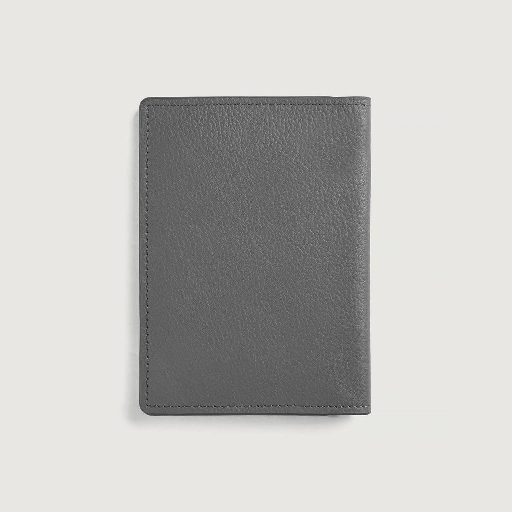 Bernardi Grey Full Grain Cowhide Bi-Fold Travel Wallet