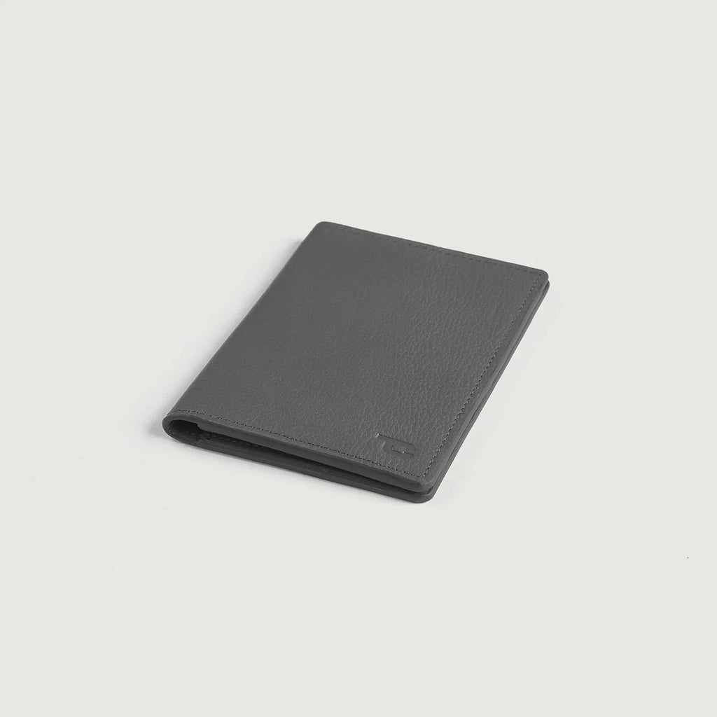 Bernardi Grey Full Grain Cowhide Bi-Fold Travel Wallet