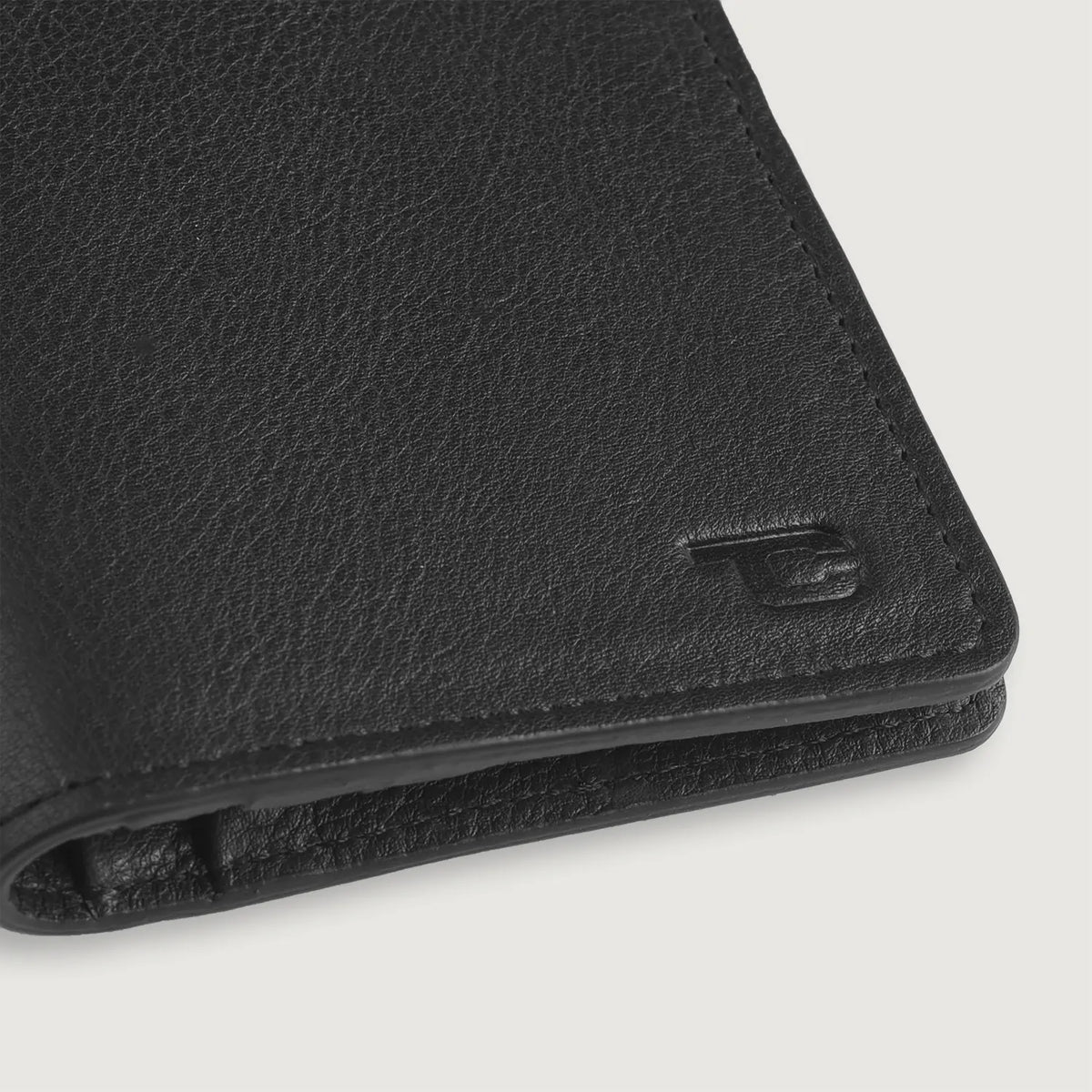 Cameron Black Full Grain Leather Long Wallet