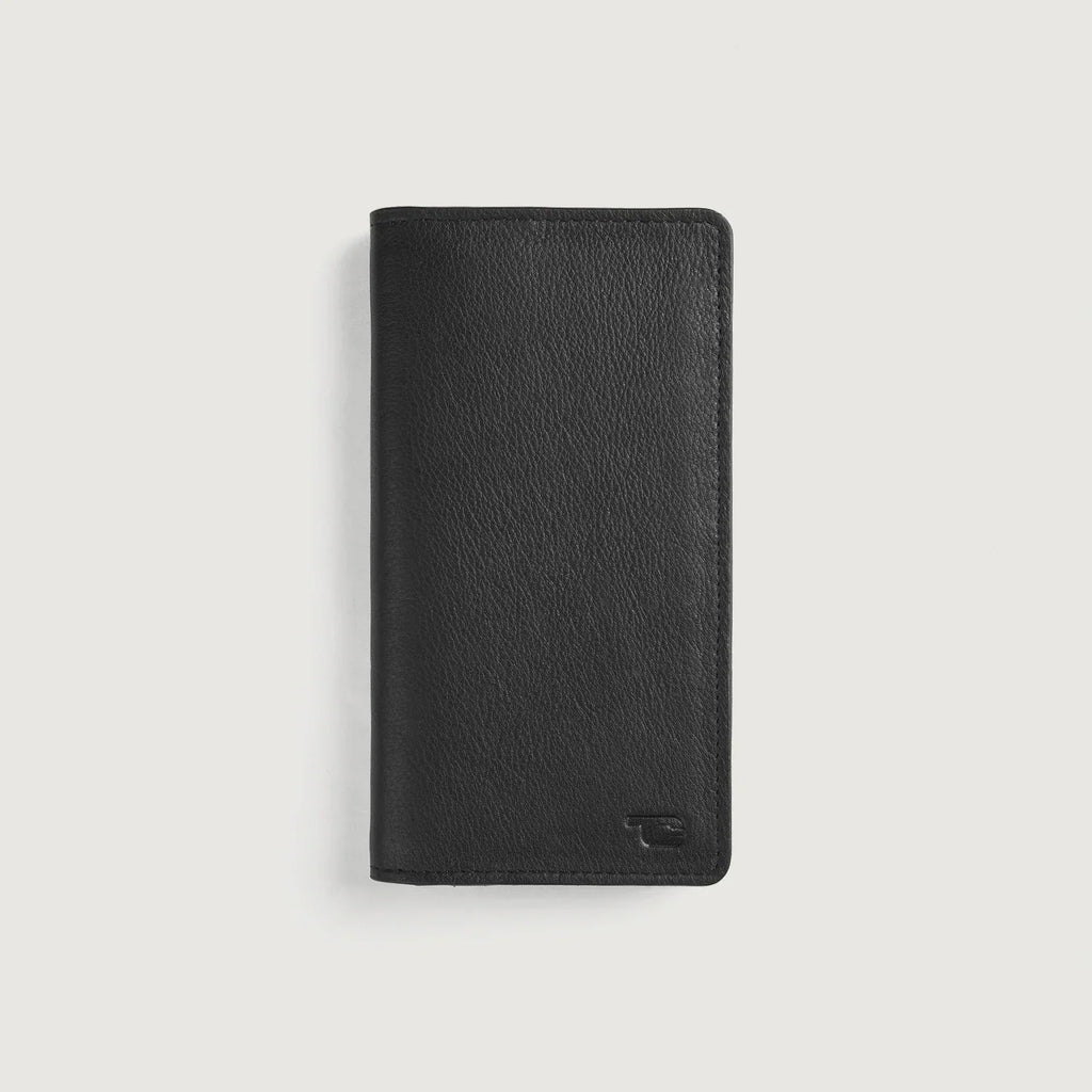 Cameron Black Full Grain Leather Long Wallet