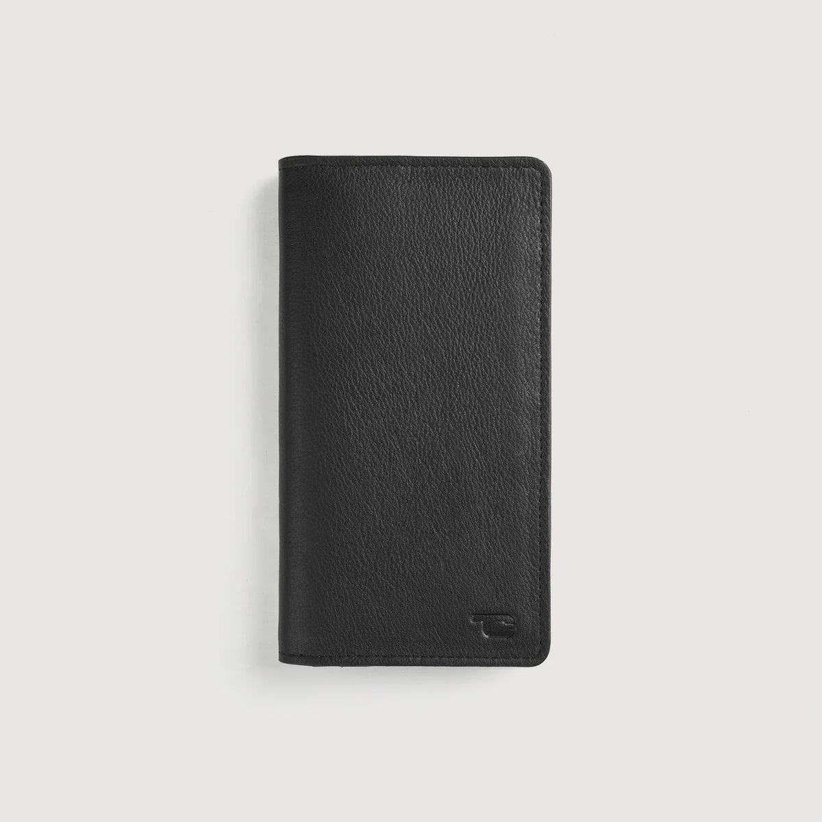 Cameron Black Full Grain Leather Long Wallet