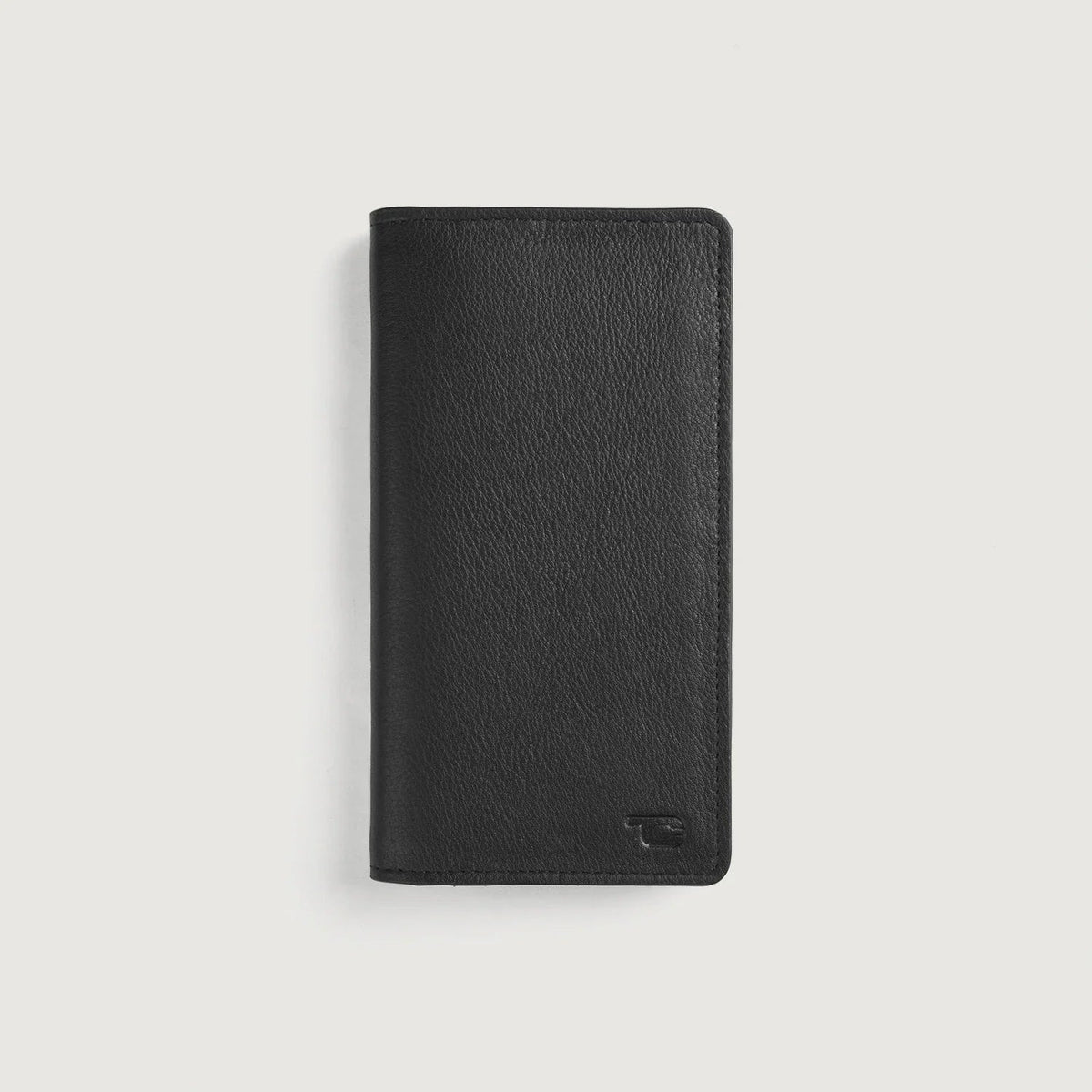 Cameron Black Full Grain Leather Long Wallet