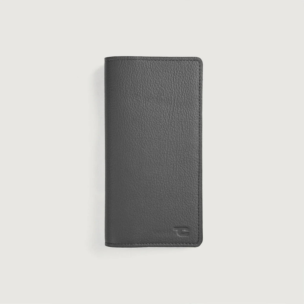 Cameron Grey Full Grain Cowhide Long Wallet