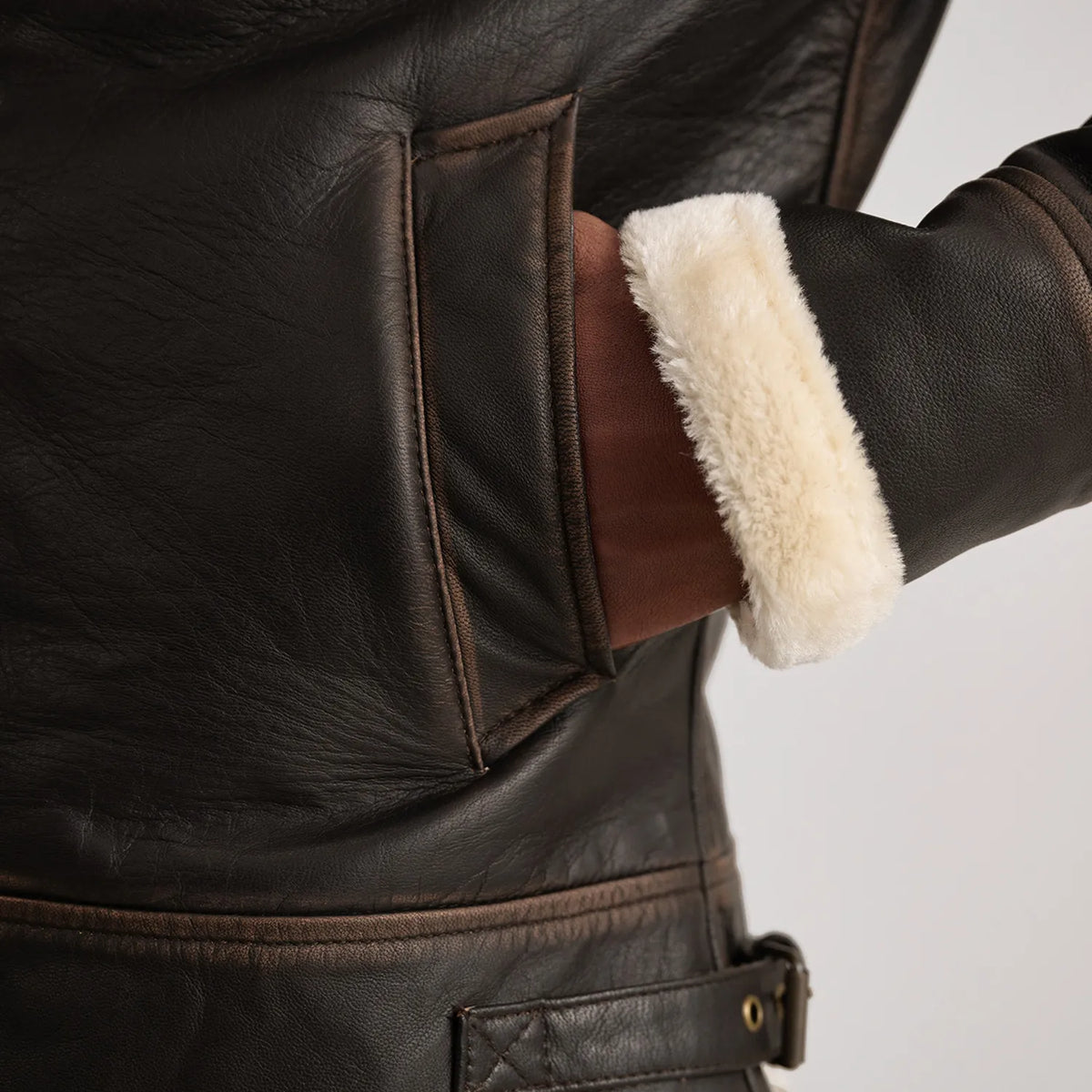 Francis B-3 Brown Leather Bomber Jacket