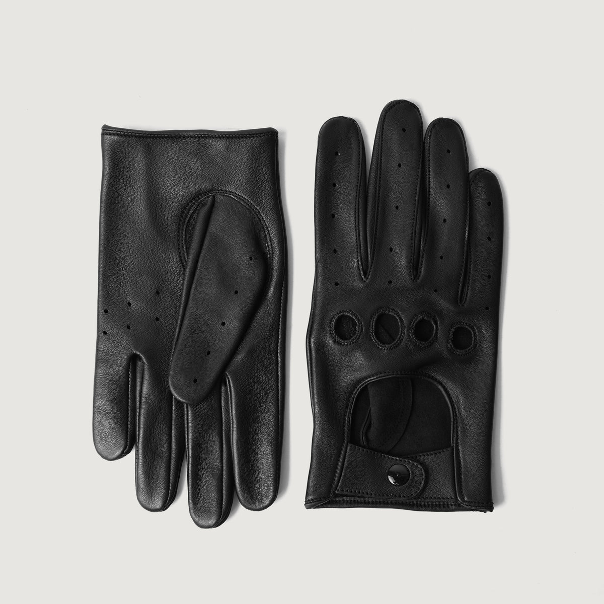 Ferdinand Black Leather Driving Gloves