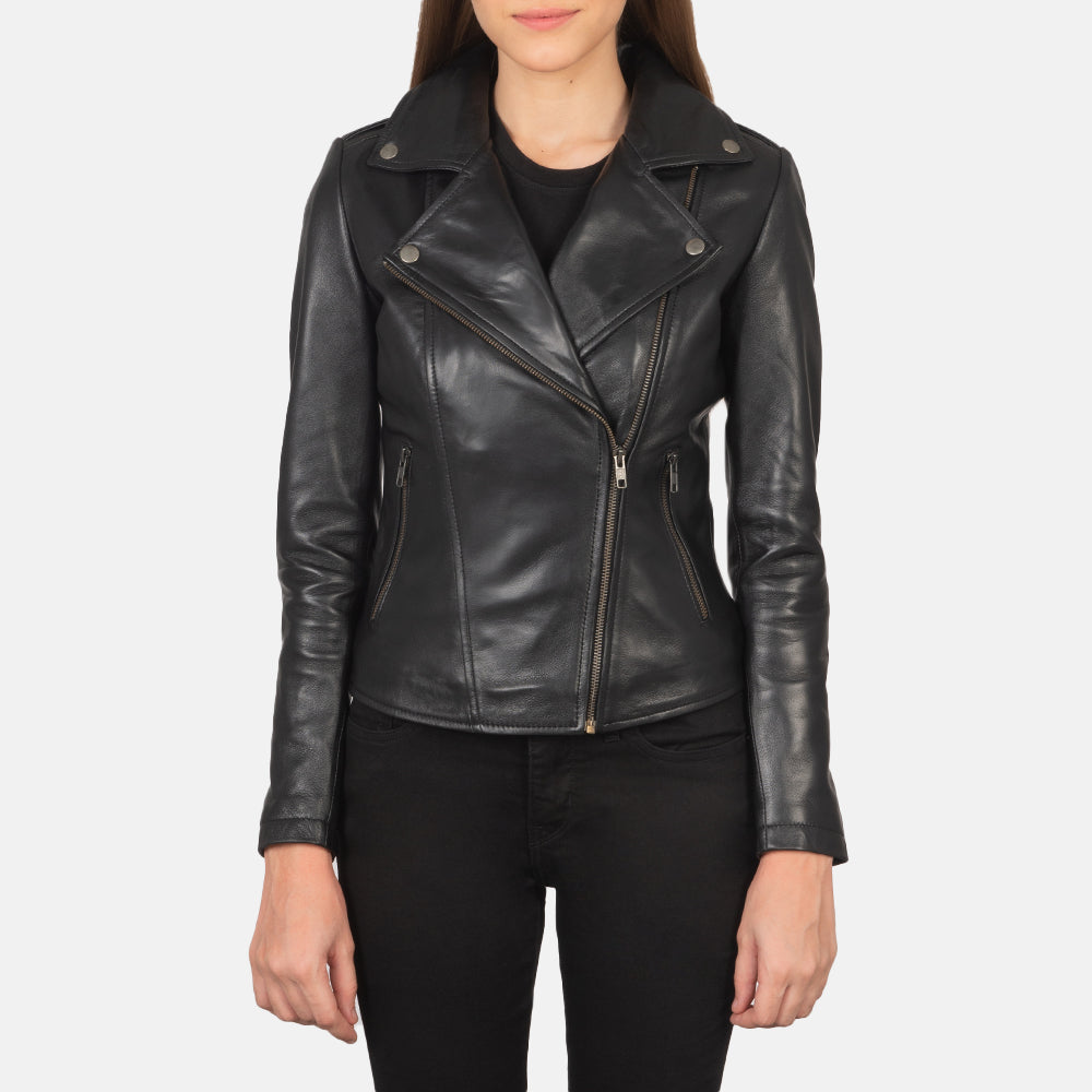 Flashback Black Leather Moto Jacket