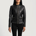 Haley Ray Black Leather Moto Jacket