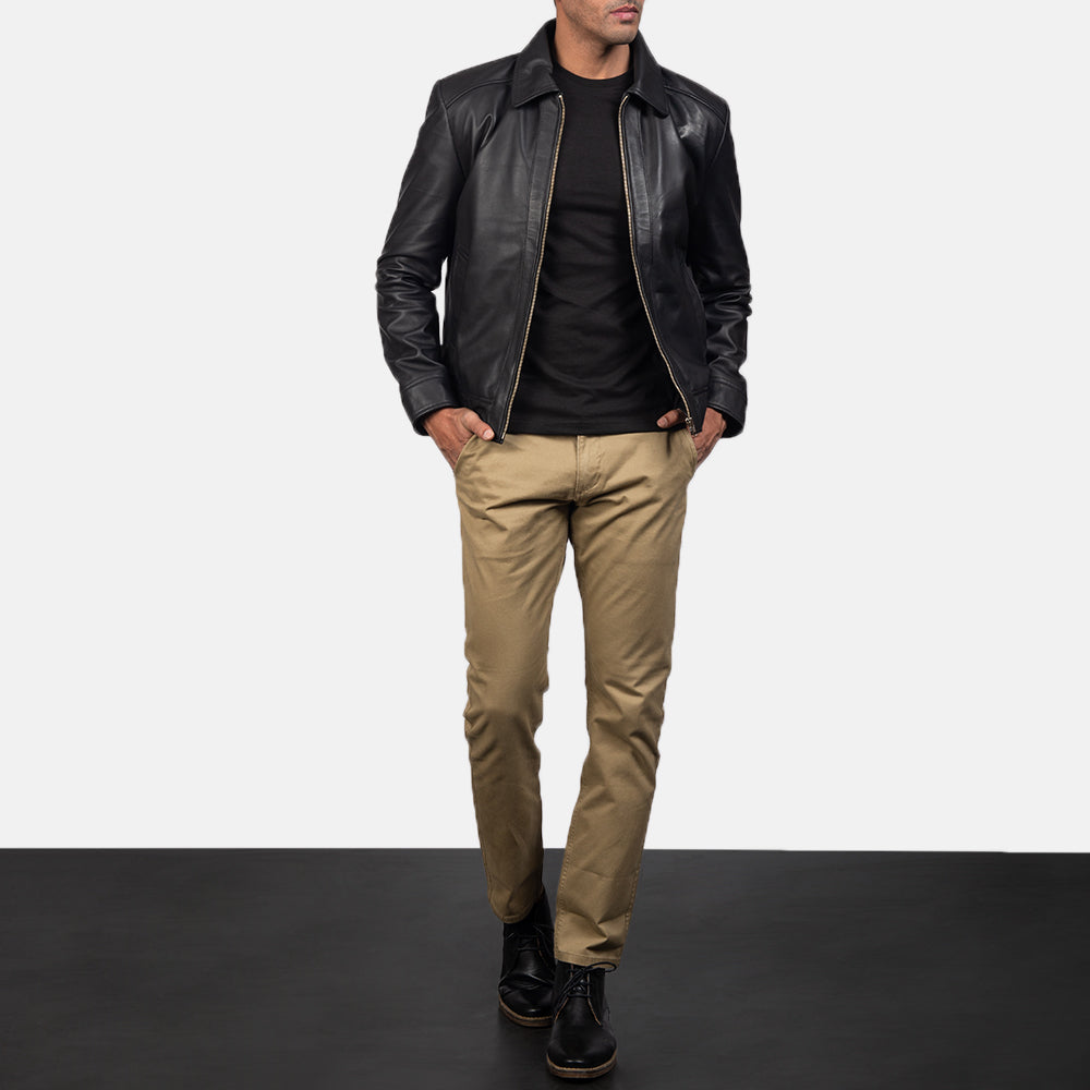 Inferno Black Sheepskin Leather Jacket