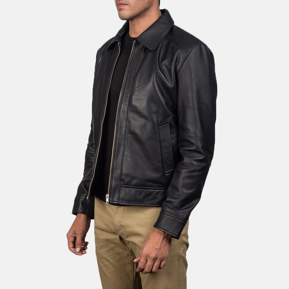 Inferno Black Sheepskin Leather Jacket