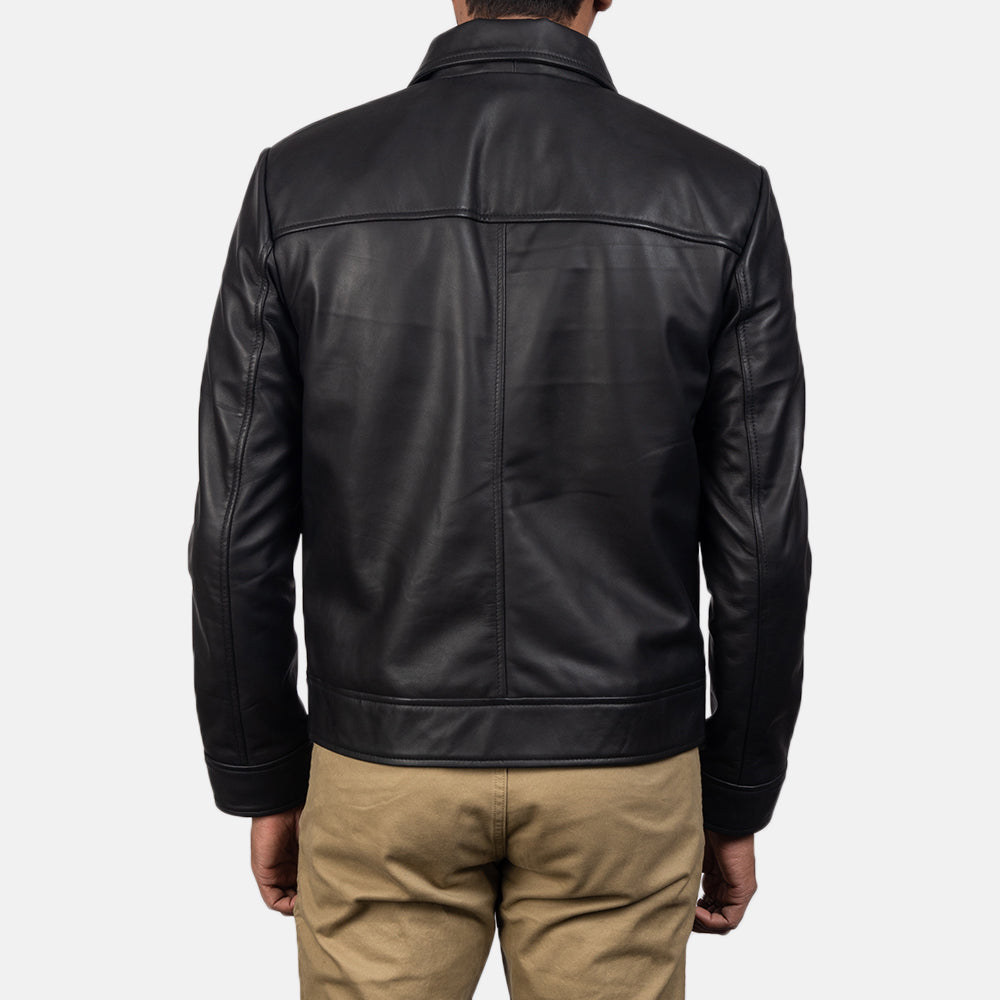 Inferno Black Sheepskin Leather Jacket