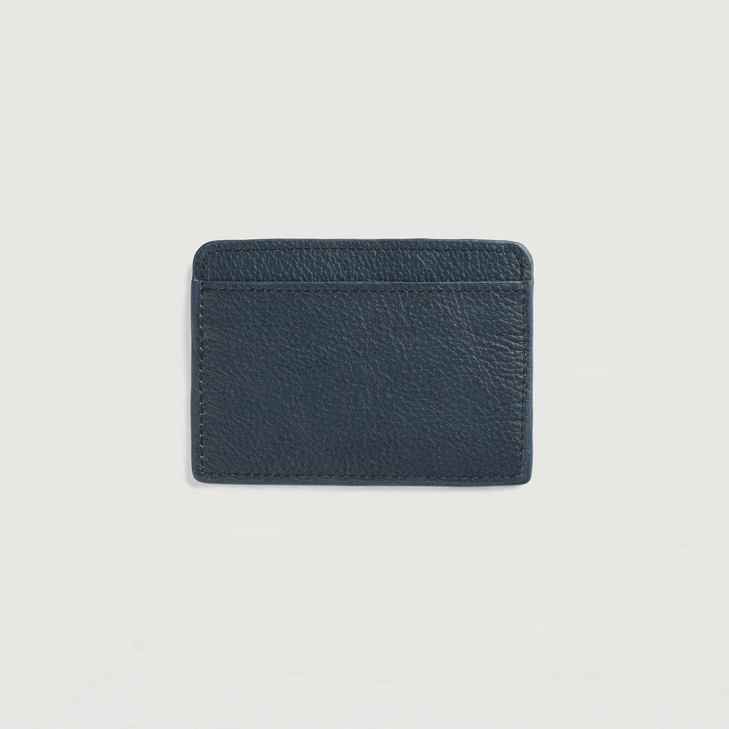 Karl Blue Leather Card Holder