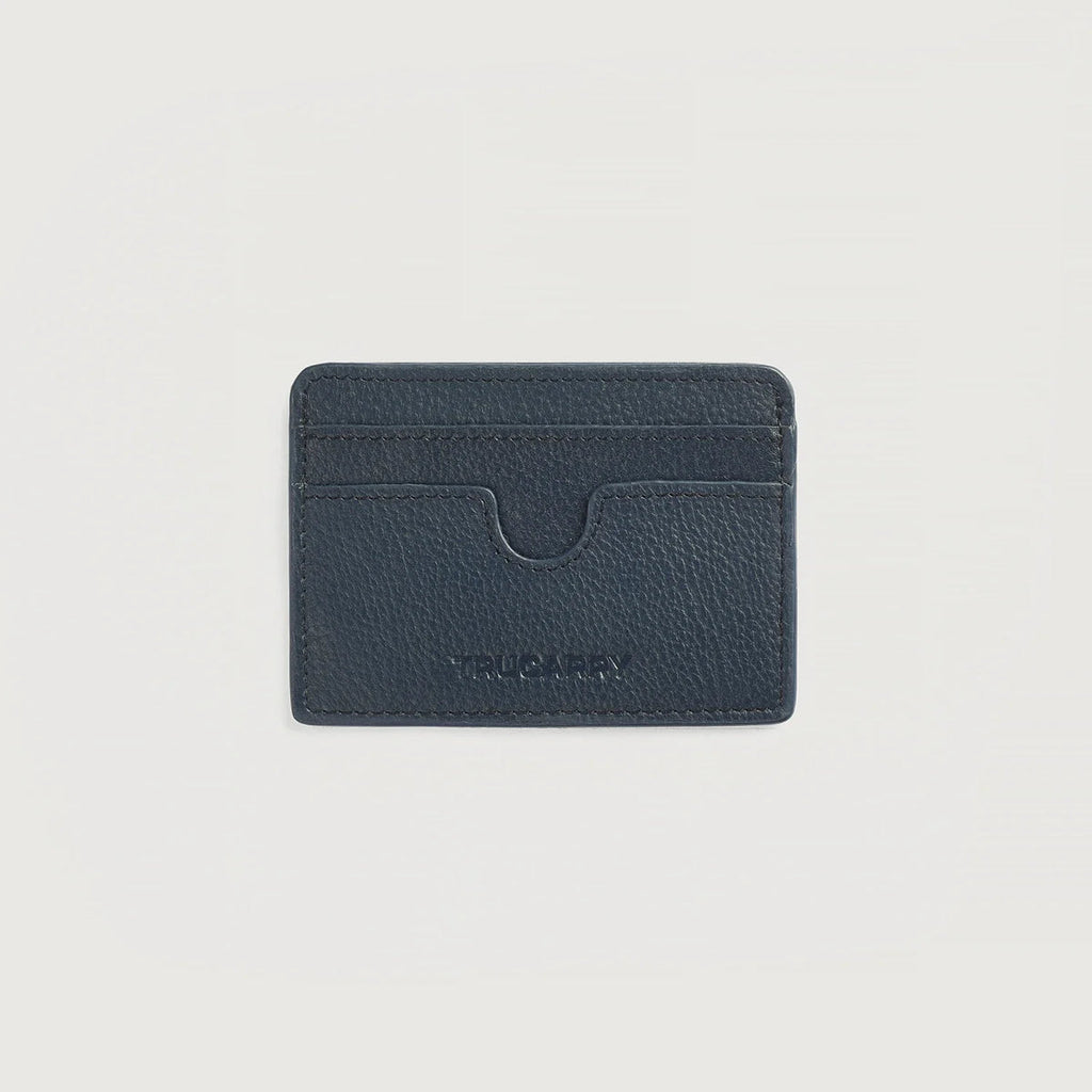 Karl Blue Leather Card Holder