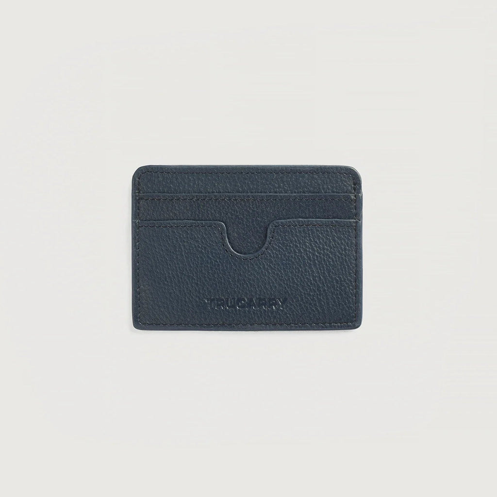 Karl Blue Leather Card Holder