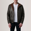 Alfred Brown Sheepskin Leather Bomber Jacket