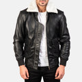 Airin G-1 Black and White Sheepskin Bomber Jacket