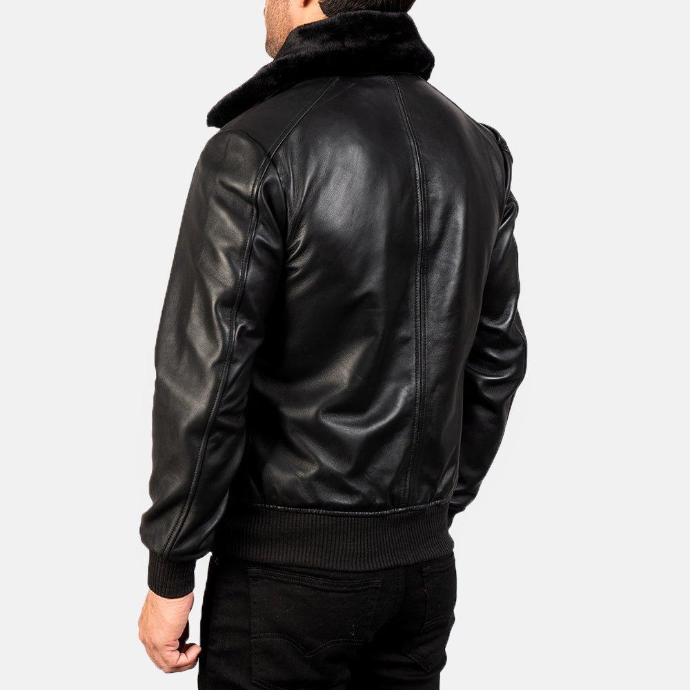 Airin G-1 Black Sheepskin Bomber Jacket