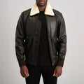 Airin G-1 Brown and Cream Sheepskin Bomber Jacket