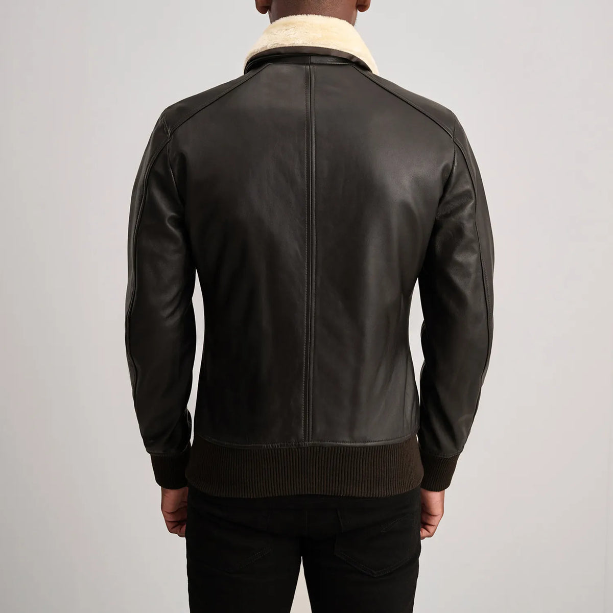 Airin G-1 Brown and Cream Sheepskin Bomber Jacket