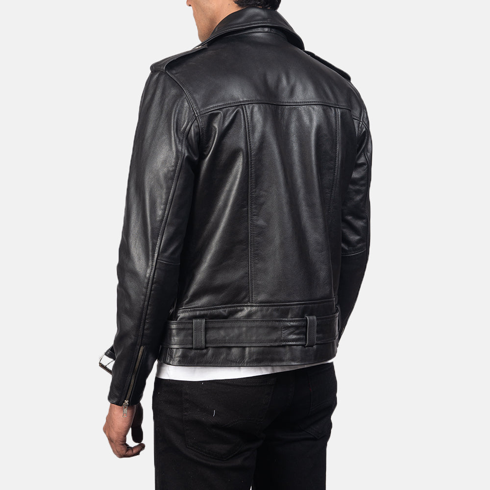 Allaric Alley Black Cowhide Biker Jacket