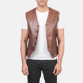 Auden Brown Cowhide Leather Vest